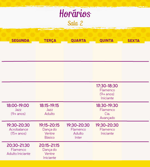 Programação de Aulas Mo Li Hua Programação de Aulas Mo Li Hua