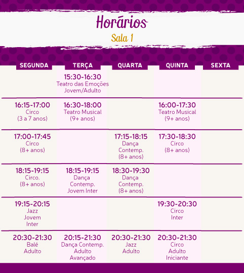 Programa��o de Aulas Mo Li Hua